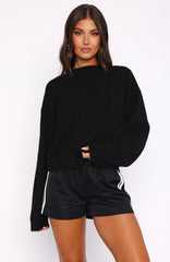 Warm Whispers Knit Sweater Black