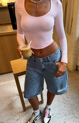 Show You The World Long Sleeve Top Baby Pink