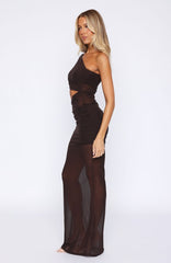 Wanderlust Queen Maxi Dress Chocolate