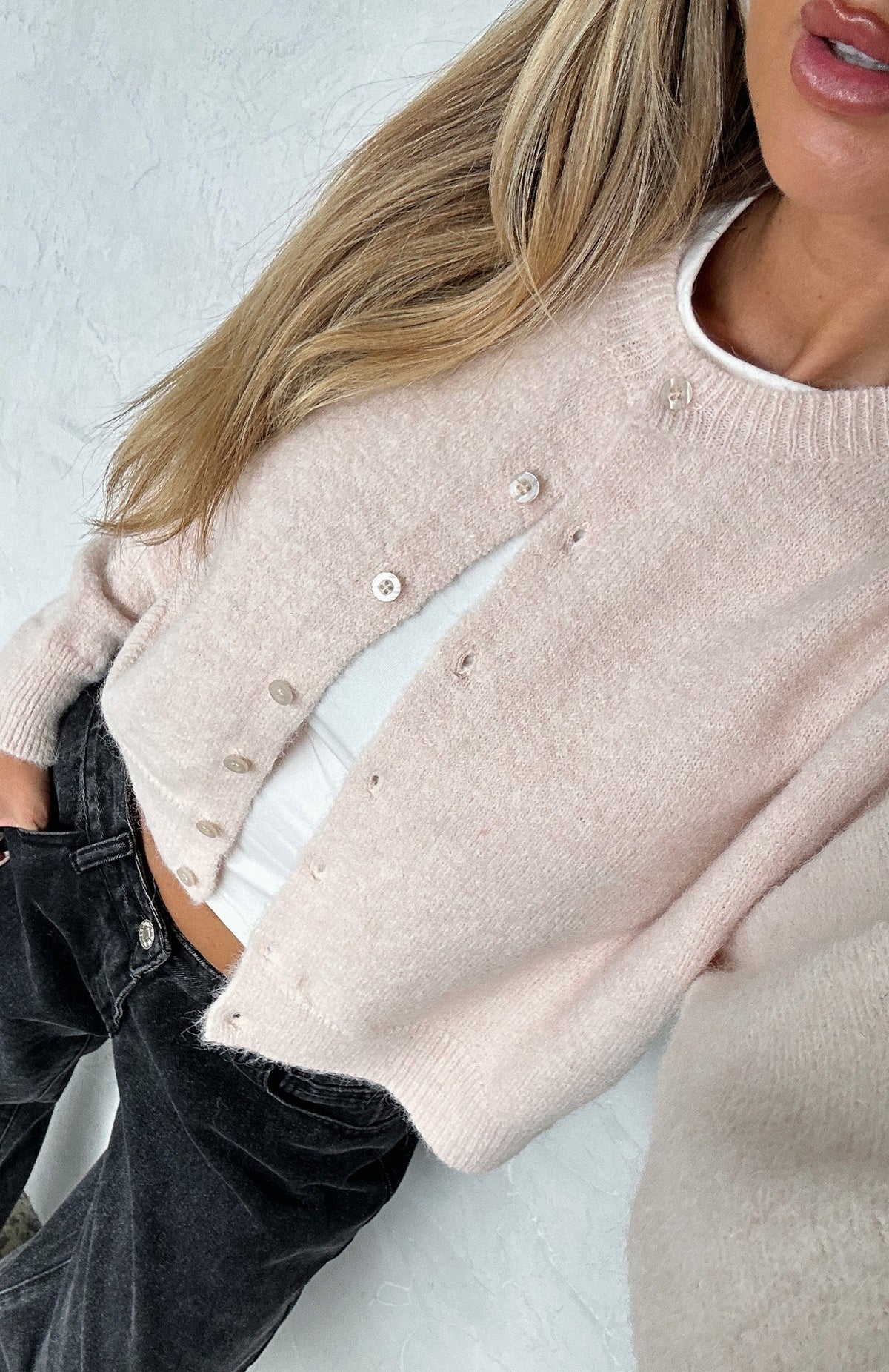 Warm Whispers Knit Cardigan Cream