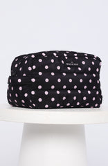 Take A Leap Cosmetic Bag Black/Pink Polka Dot