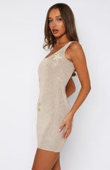 Gen Z Love Sequin Knit Mini Dress Champagne