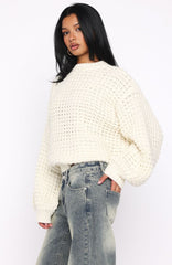 Pure Comfort Knit Sweater Cream