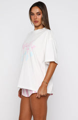 Silly Season Pyjama Oversized Tee White