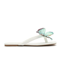 Noelle Sandals White/Aqua