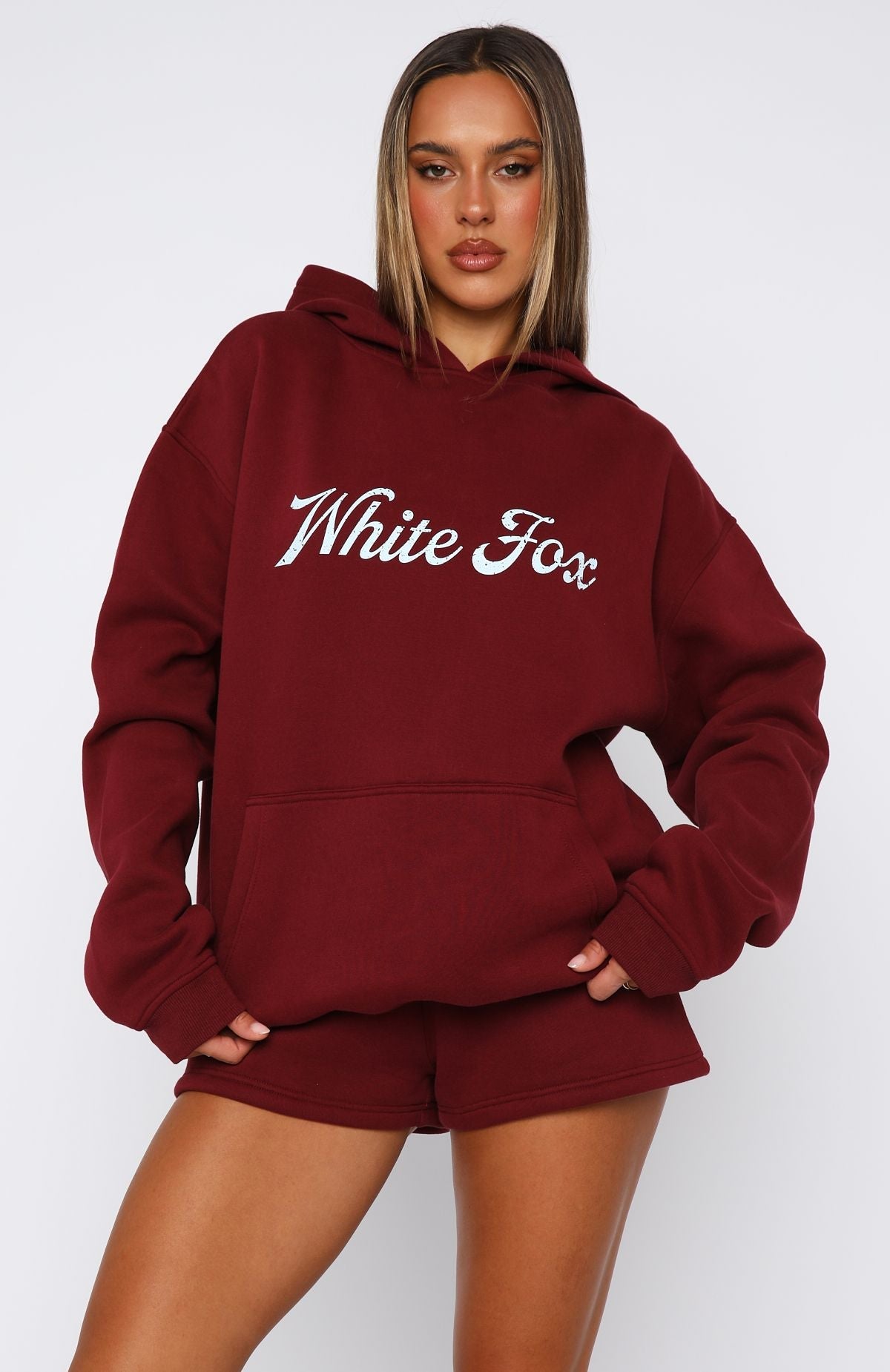 The Good Life Oversized Hoodie Burgundy