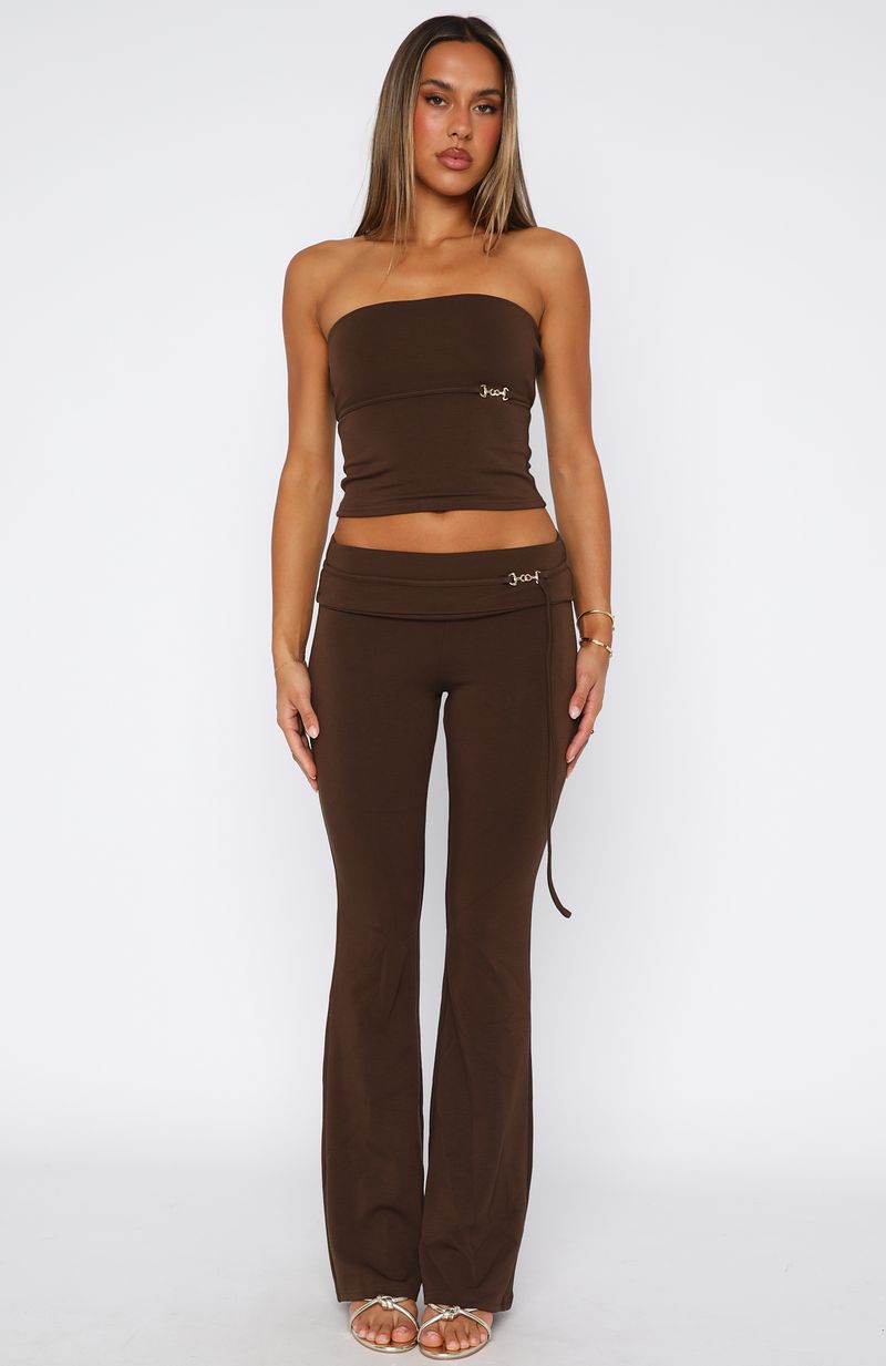 Step On Up Strapless Top Chocolate