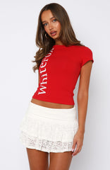 Know You Best Baby Tee Red