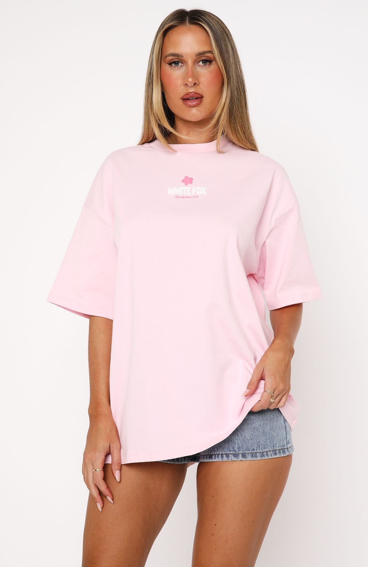 Tropic Time Oversized Tee Pink