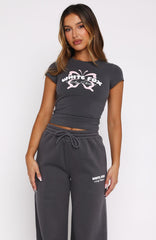 Lucky Thirteen Audrina Baby Tee Volcanic