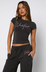 Shades Of Beauty Baby Tee Charcoal