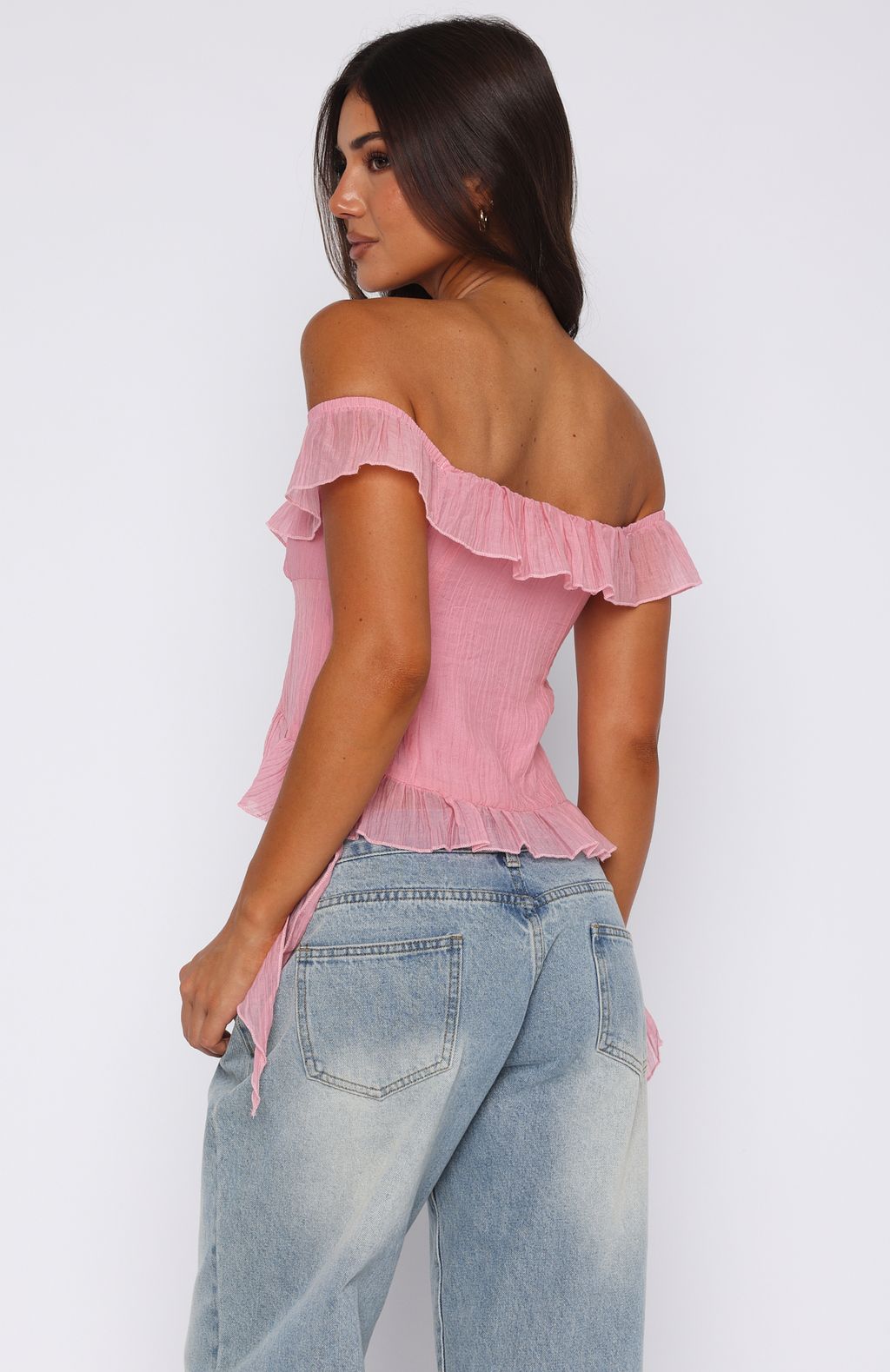 Love The View Off Shoulder Top Candy