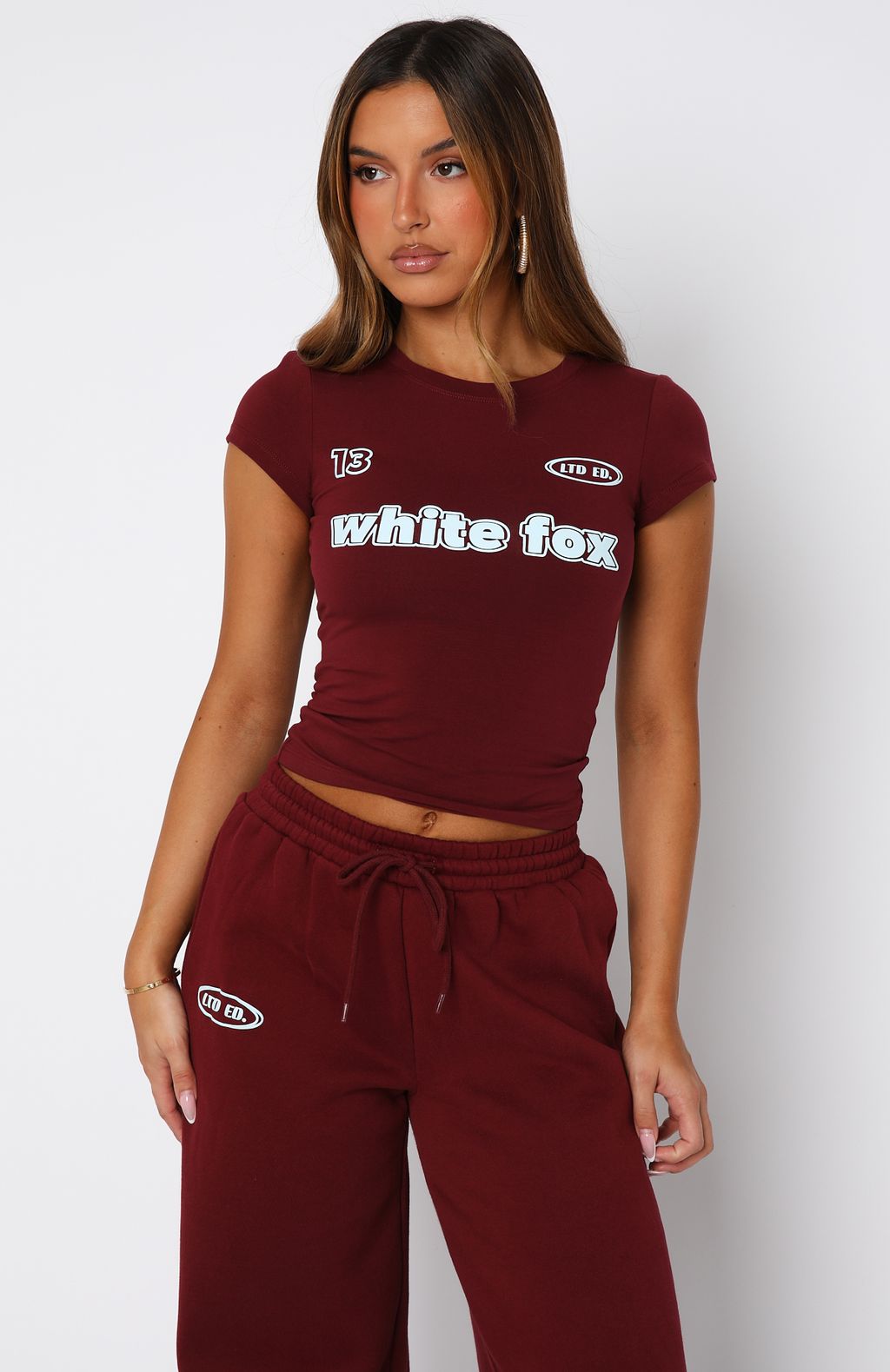 Ready To Go Baby Tee Burgundy