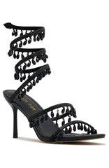 Soliel Wrap Heels Black