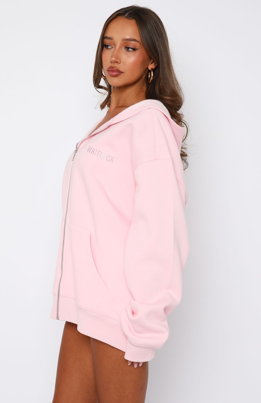 Celebrating Love Zip Front Hoodie Pink