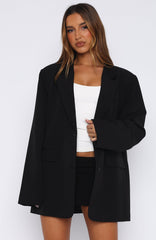 Catch Me Now Oversized Blazer Black