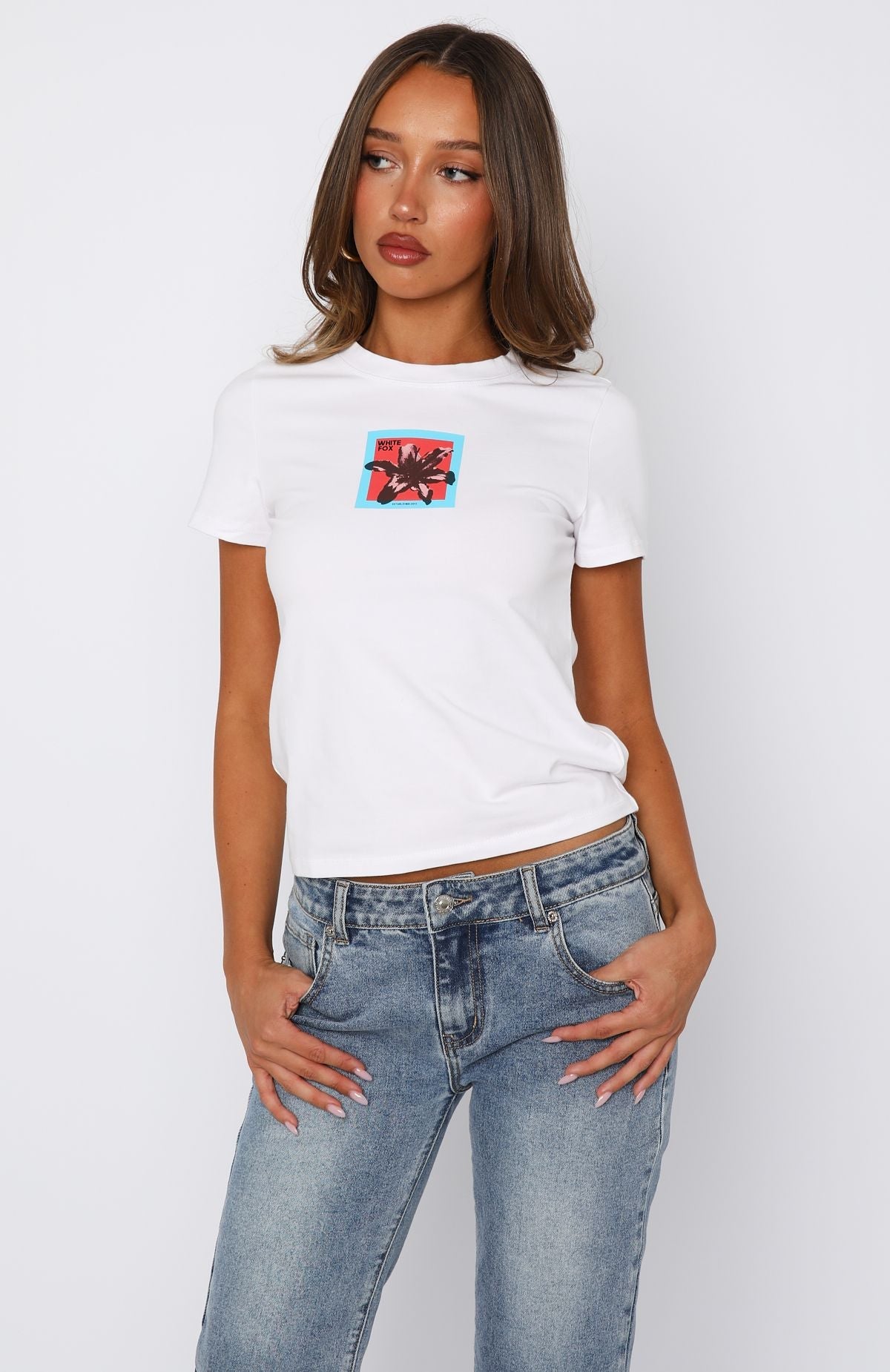 Impressionable Relaxed Baby Tee White