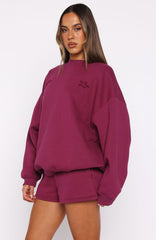 From The Archives Lexi Oversized Sweater Berry