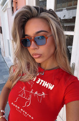 Abel Sunglasses Orange/Blue