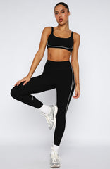 Ace High Waisted Leggings Black/White