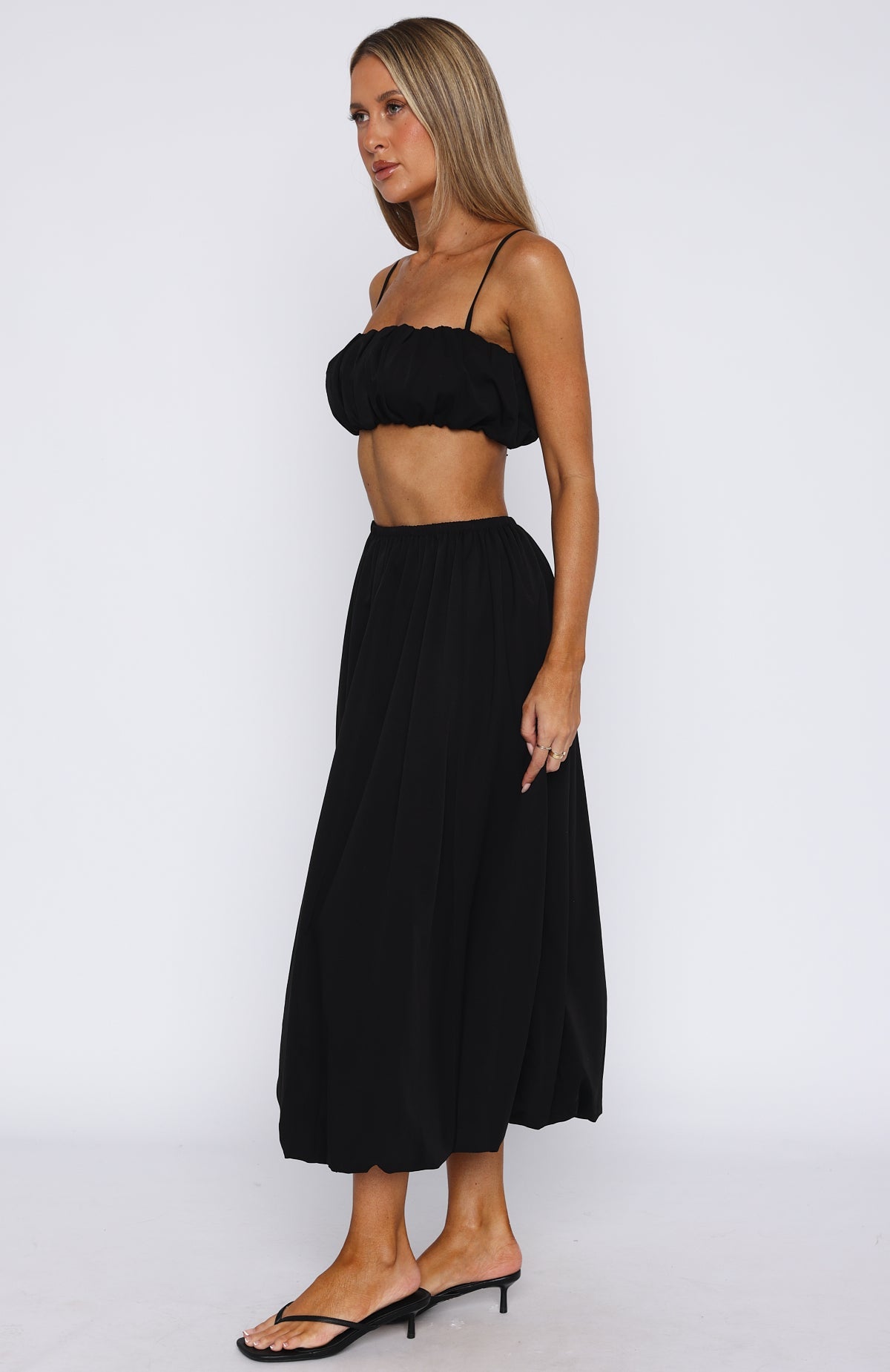 All I Wanted Was You Midi Skirt Black