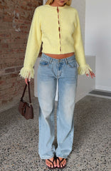 Baby It's Cold Knit Cardigan Lemon