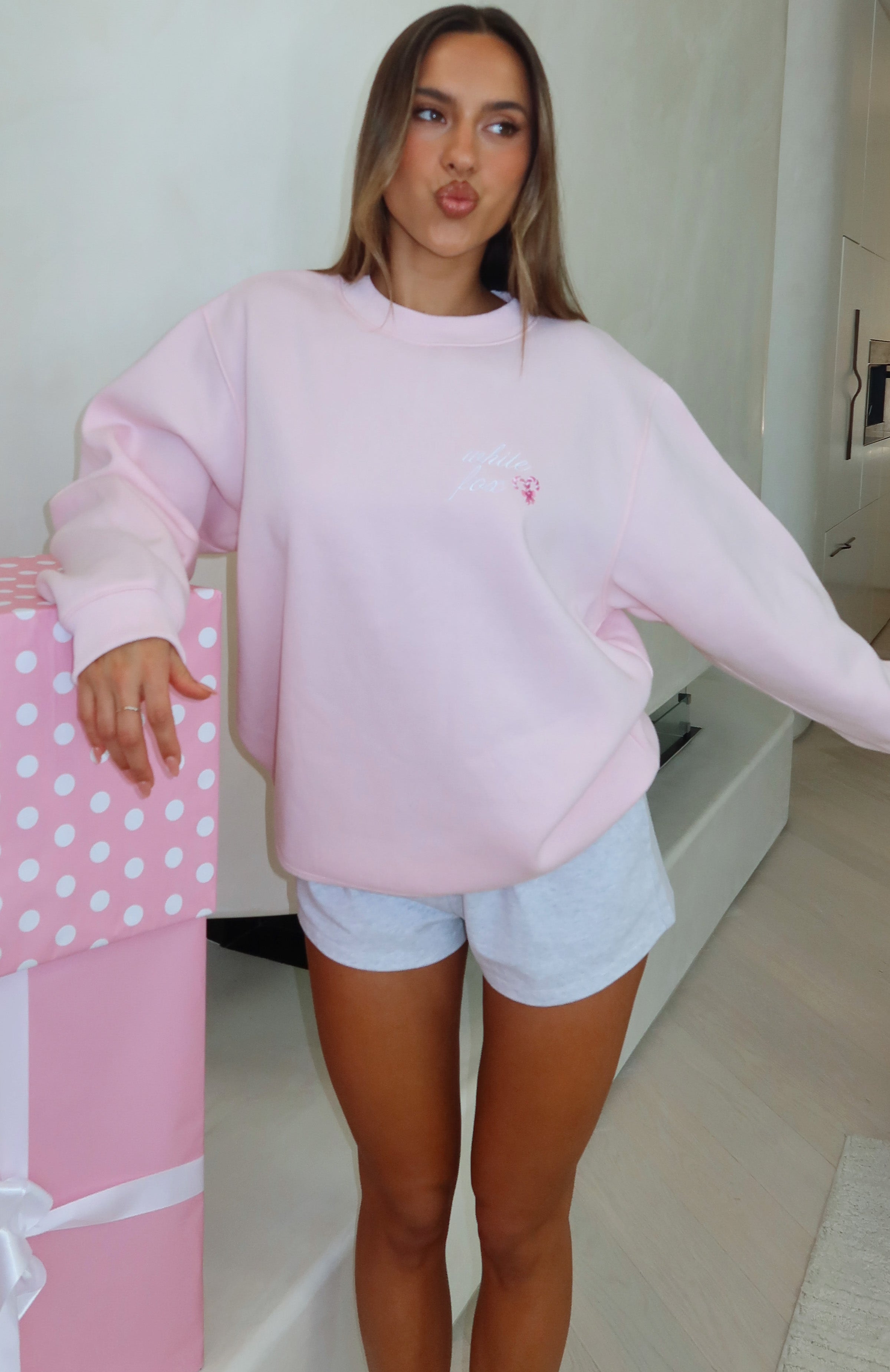 Candy Cane Christmas Oversized Sweater Cupcake