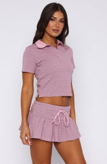 Check The Scores Polo Tee Pink