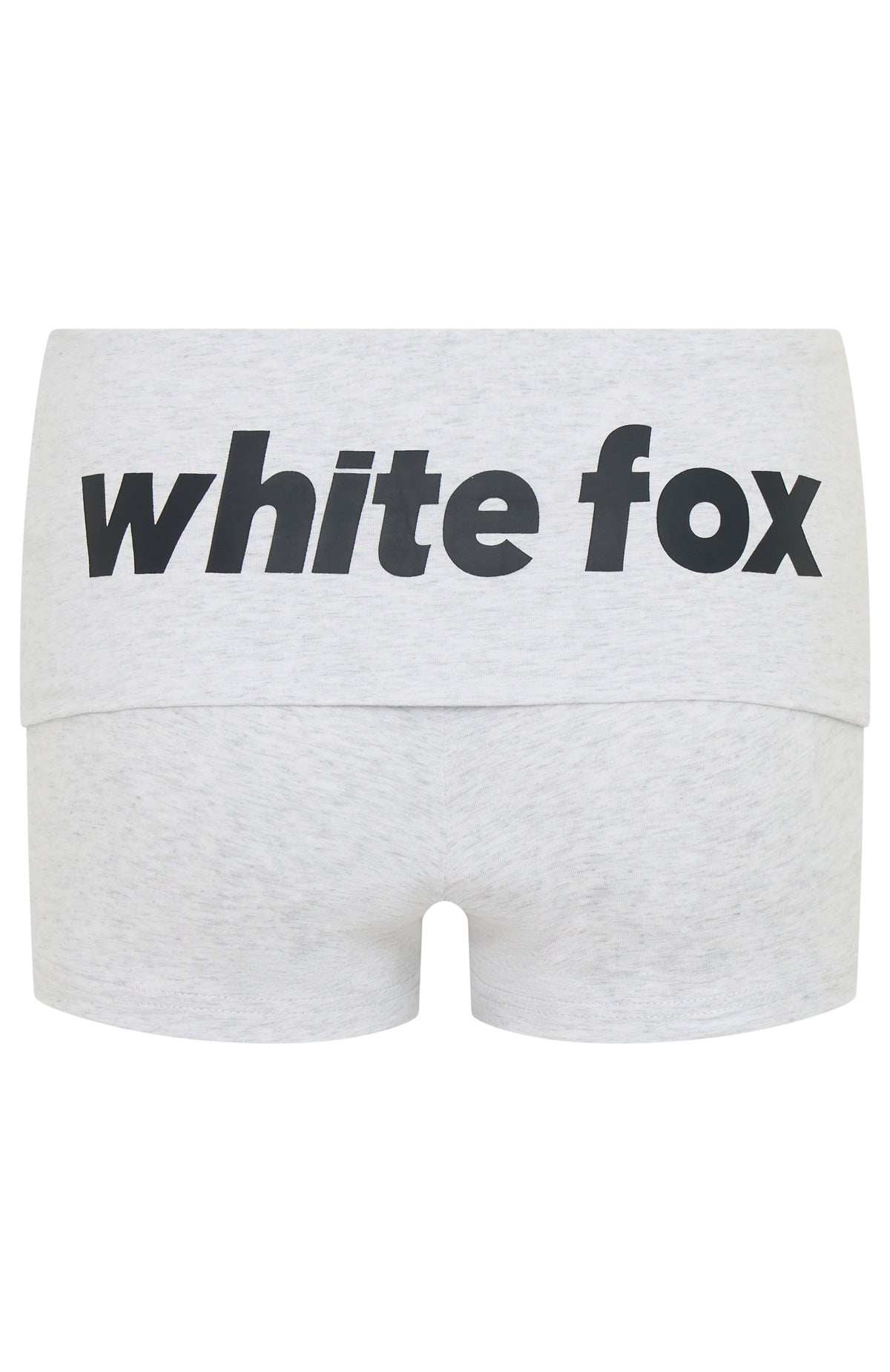 From The Archives Gigi Fold Over Booty Shorts Grey Marle