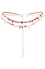 Hanalei Body Chain Red/Gold
