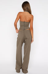 He Said She Said Pants Olive