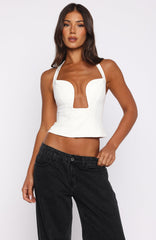 Heart On The Line Bustier Off White