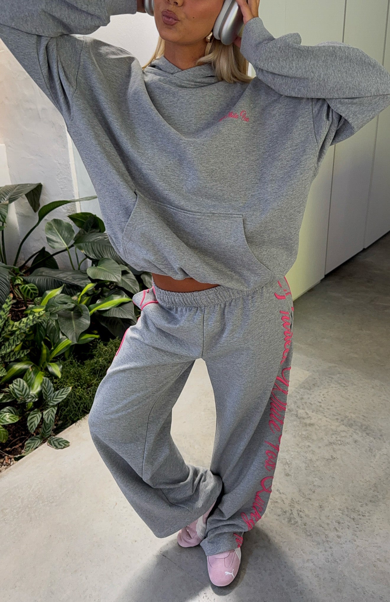 Lucky Thirteen Shaya Oversized Hoodie Dark Grey Marle