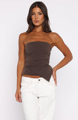 Midnight Ego Strapless Top Cocoa