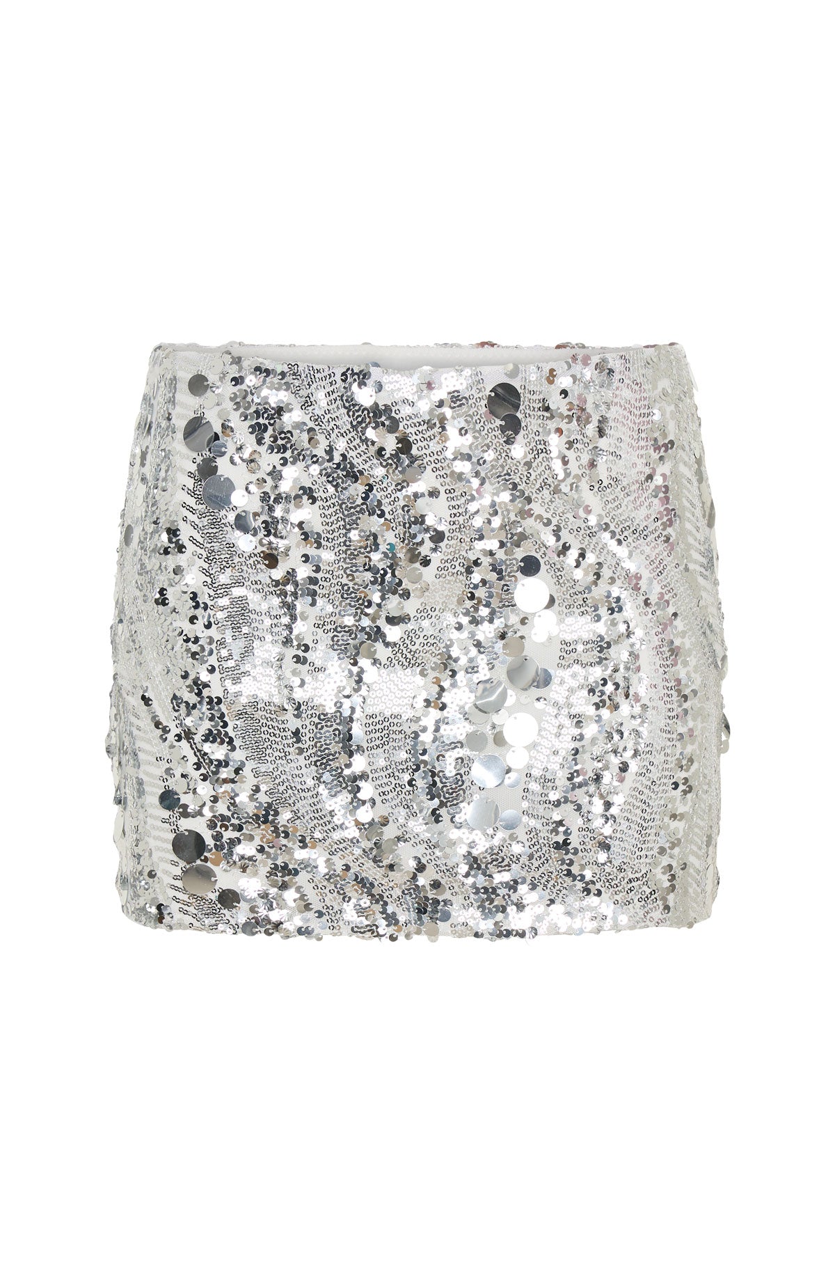 Midnight Lover Sequin Mini Skirt Silver
