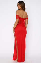 Matcha Baby Strapless Maxi Dress Chilli Red