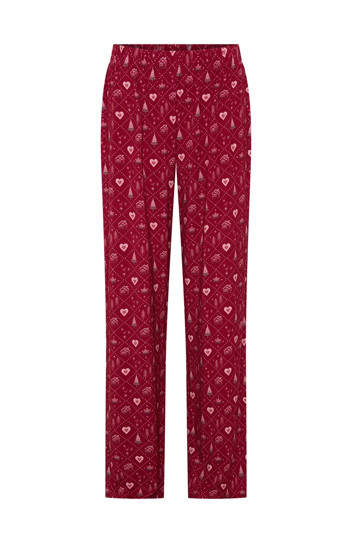 Pillow Talk Printed Long Sleeve Pyjama Set Cherry Noel