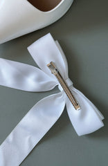 Sweet Serenity Bow Hair Clip White