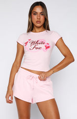 Trouble Maker Baby Tee Baby Pink