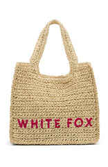 Tyrus Small Top Handle Bag Natural/Pink