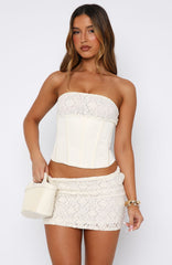 Leave An Impression Mini Skirt Cream